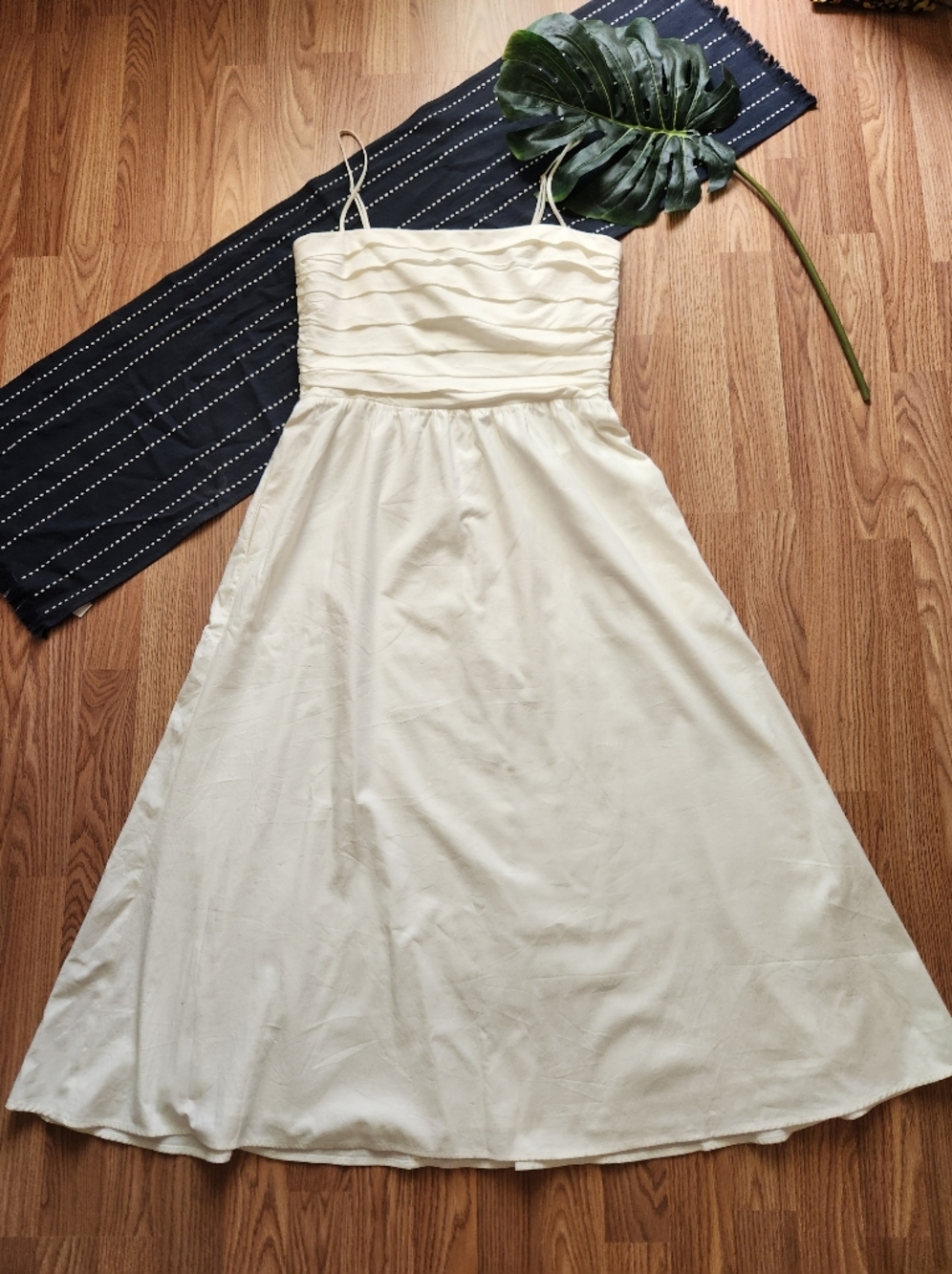 Reformation Lissa Convertible Organic Stretch Cotton Midi Dress White Size 12
